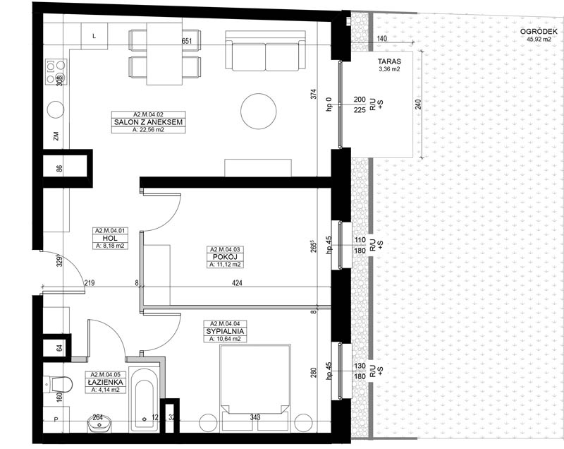 Diasfera Łódzka - I etap Łódź mieszkanie deweloperskie na  parterze z 3 pokojami