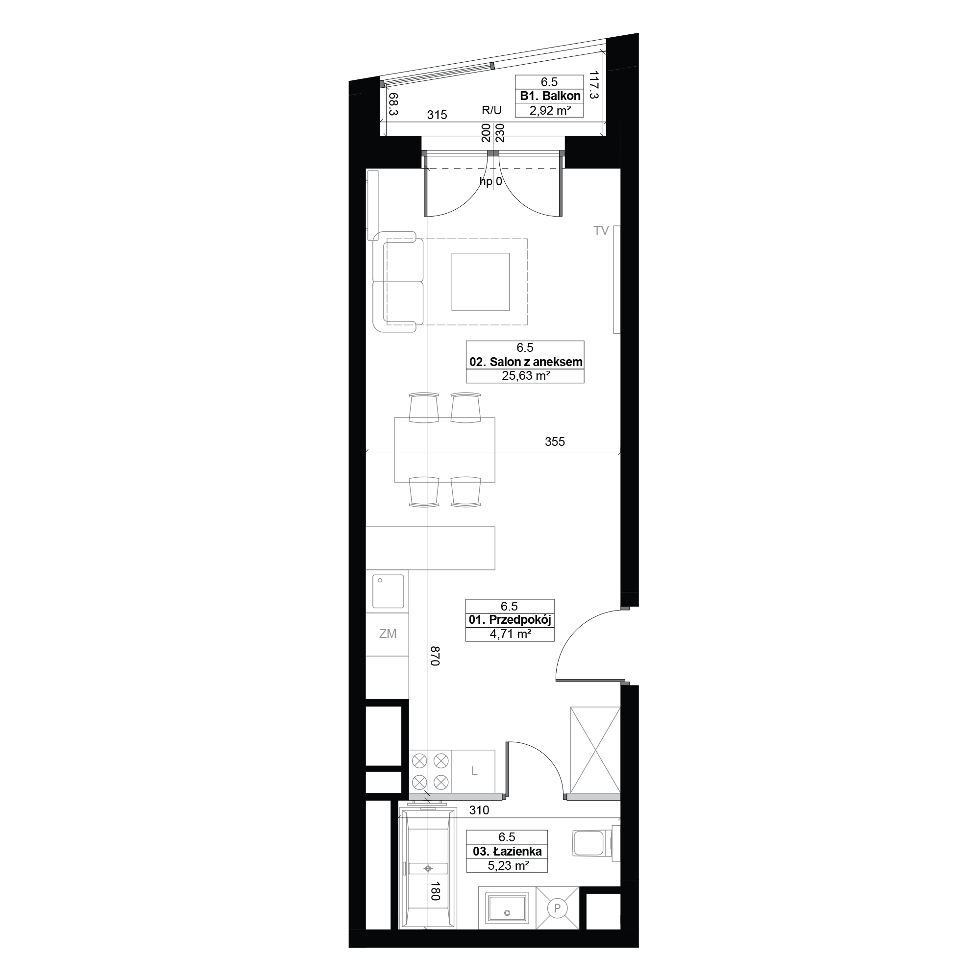 Diasfera Łódzka - III etap Łódź mieszkanie deweloperskie na 6 piętrze z 1 pokojem